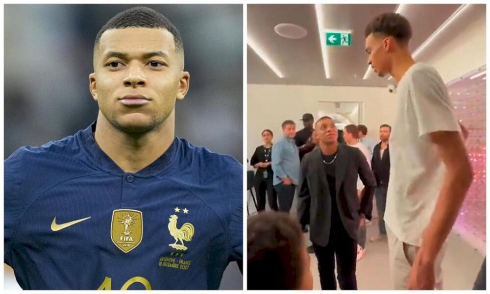 la-reaccion-de-mbappe-al-encontrarse-con-su-idolo-se-hace-viral,-¡tenia-que-mirar-al-techo-para-verlo!